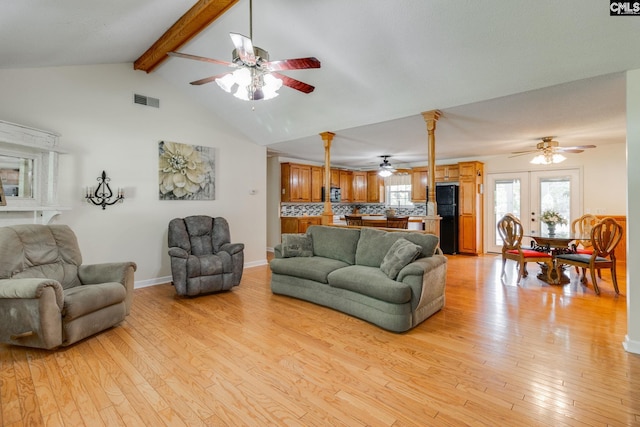 1162 Whippoorwill Rd, Camden, SC 29020 - living room with ceiling fan and light wood finished floors