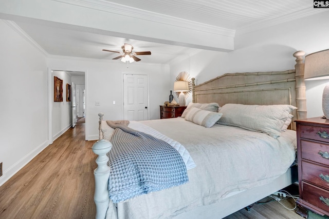 131 Leeward Rd, Columbia, SC 29212 - bedroom featuring wood finished floors, ornamental molding, and ceiling fan