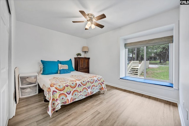131 Leeward Rd, Columbia, SC 29212 - bedroom featuring wood finished floors, ceiling fan, and a closet