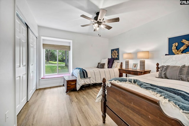 131 Leeward Rd, Columbia, SC 29212 - bedroom featuring light wood-type flooring and a ceiling fan