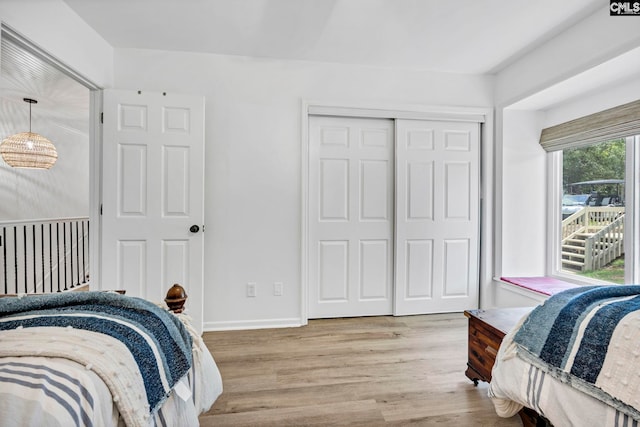131 Leeward Rd, Columbia, SC 29212 - bedroom with light wood finished floors and a closet
