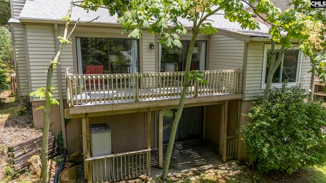 131 Leeward Rd, Columbia, SC 29212 - rear view of property featuring a wooden deck and a shingled roof