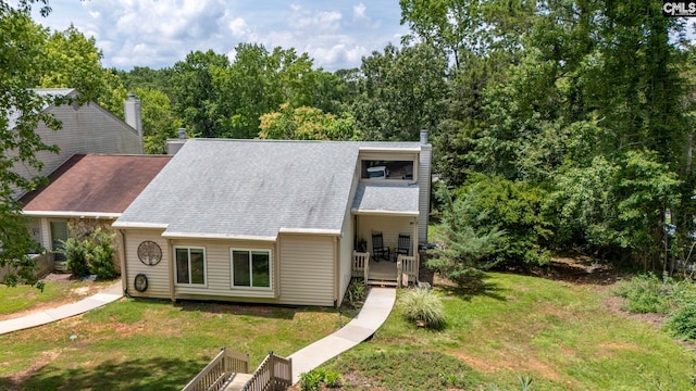 131 Leeward Rd, Columbia, SC 29212 - view of front facade featuring a front yard and a chimney