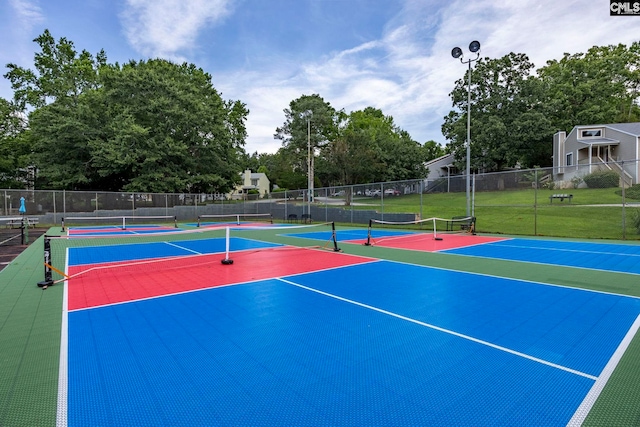 131 Leeward Rd, Columbia, SC 29212 - view of tennis court with community basketball court and view of wooded area