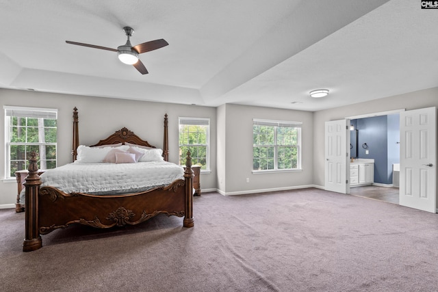 2 Alverston Ct, Irmo, SC 29063 - carpeted bedroom with ensuite bathroom and ceiling fan
