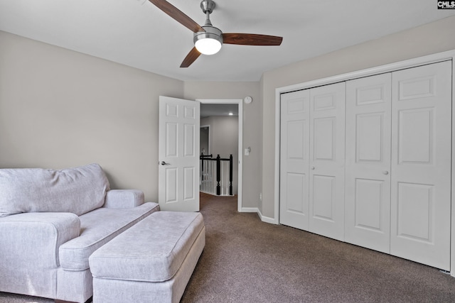 2 Alverston Ct, Irmo, SC 29063 - sitting room with carpet and a ceiling fan
