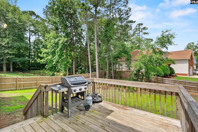 2 Alverston Ct, Irmo, SC 29063 - deck with area for grilling and a fenced backyard