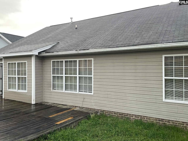 205 Hamilton Place Rd, Columbia, SC 29229 - view of side of home featuring a deck and roof with shingles