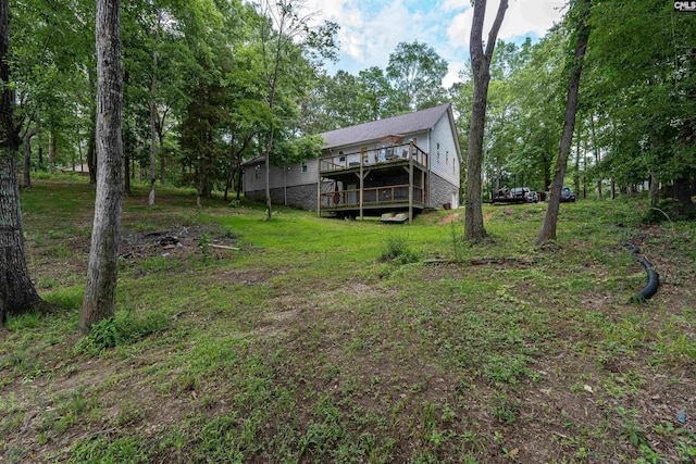1326 Cedar Cove Rd, Camden, SC 29020 - view of yard featuring a wooden deck