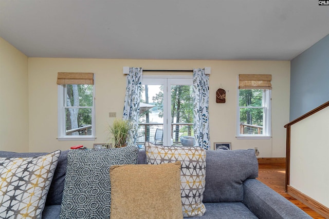 1326 Cedar Cove Rd, Camden, SC 29020 - living area featuring wood finished floors and baseboards