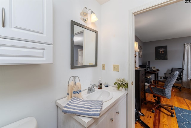 1326 Cedar Cove Rd, Camden, SC 29020 - bathroom featuring wood finished floors and vanity