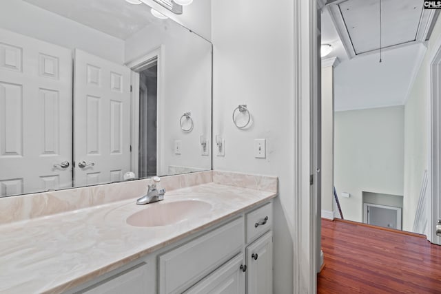 5 Shaftesbury Ln, Columbia, SC 29209 - bathroom with vanity and ornamental molding