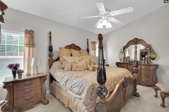 201 Summit Ridge Cir, Columbia, SC 29229 - bedroom with light carpet and a ceiling fan