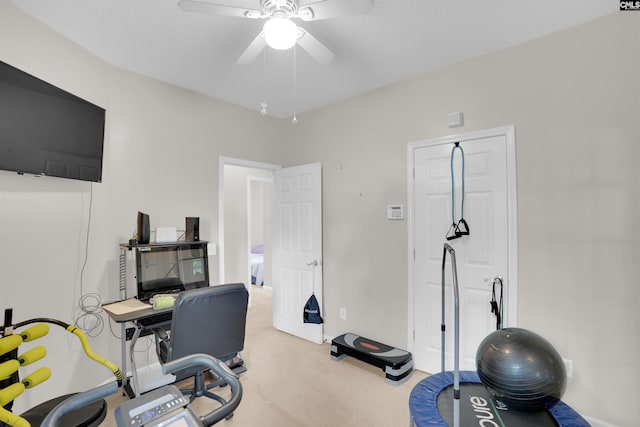 201 Summit Ridge Cir, Columbia, SC 29229 - carpeted office featuring a ceiling fan