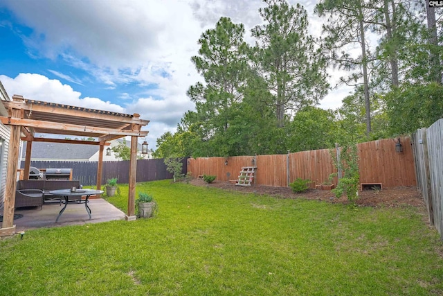201 Summit Ridge Cir, Columbia, SC 29229 - fenced backyard featuring a patio area and a pergola