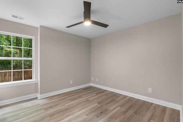 232 Burbank St, Columbia, SC 29210 - spare room with ceiling fan and light wood-style floors