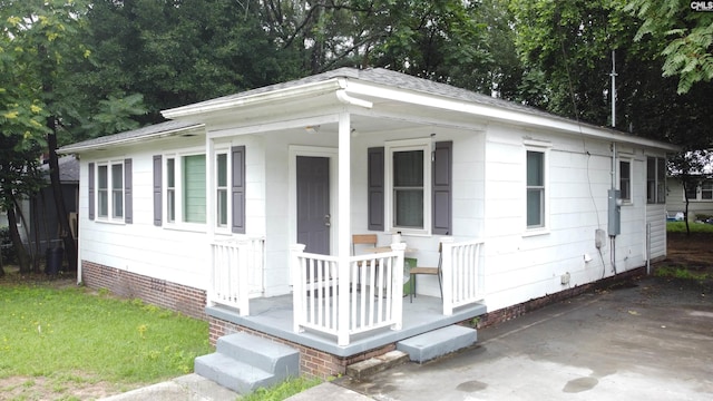334 Gaffney St, West Columbia, SC 29169 - view of front of property with crawl space, covered porch, and a shingled roof