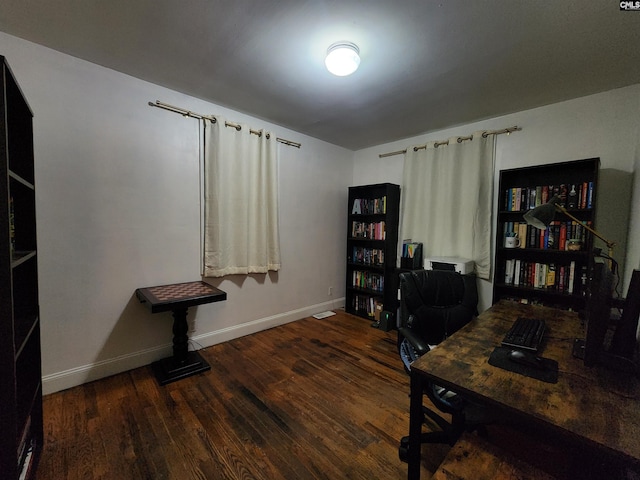 334 Gaffney St, West Columbia, SC 29169 - office area with baseboards and wood finished floors