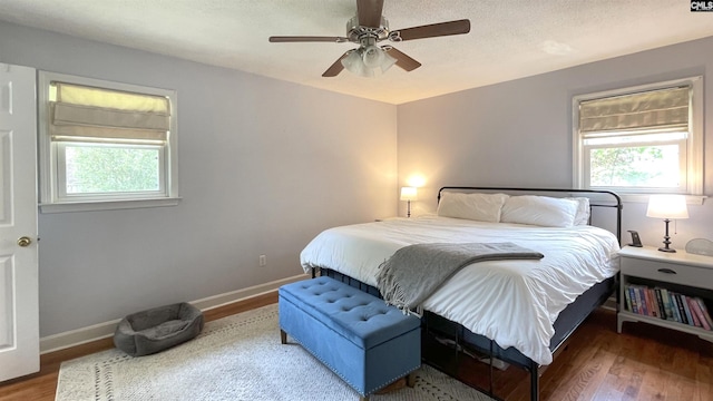 6965 Shelley Rd, Columbia, SC 29209 - bedroom featuring multiple windows, wood finished floors, and a ceiling fan
