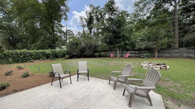 6965 Shelley Rd, Columbia, SC 29209 - fenced backyard with a patio area