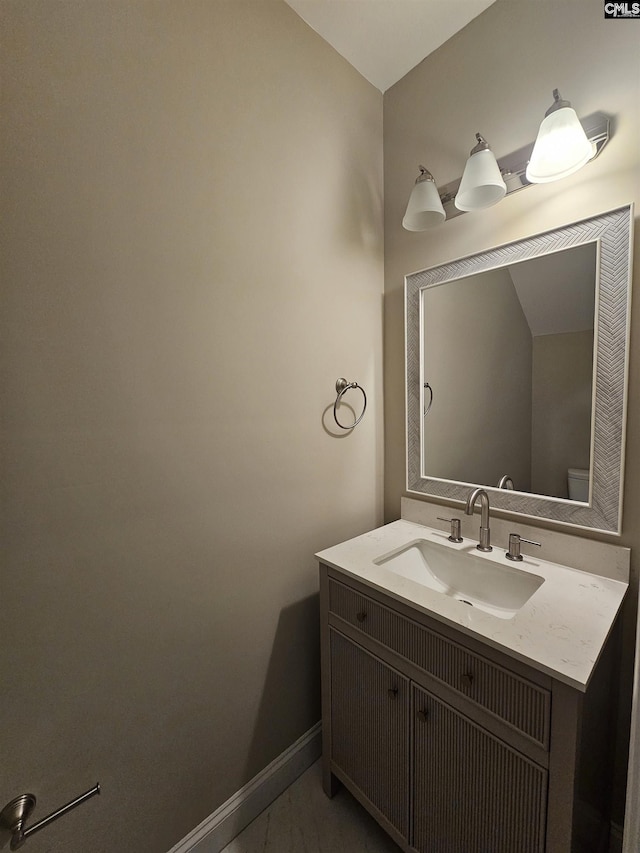 2101 Durham Dr, West Columbia, SC 29170 - bathroom featuring baseboards and vanity