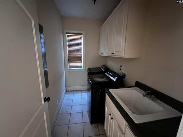 218 Scarborough Way, Lexington, SC 29072 - washroom with cabinet space, washing machine and clothes dryer, and light tile patterned floors