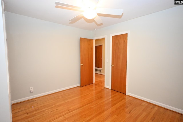1120 Garden Ave, Cayce, SC 29033 - spare room featuring a ceiling fan and light wood-style floors