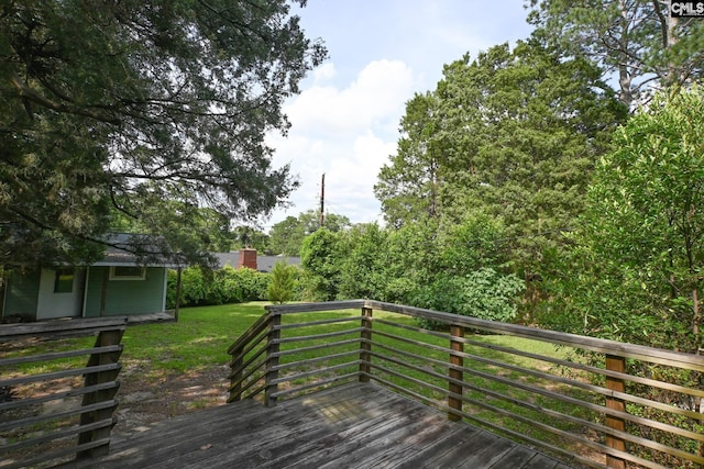 1120 Garden Ave, Cayce, SC 29033 - wooden terrace with a lawn