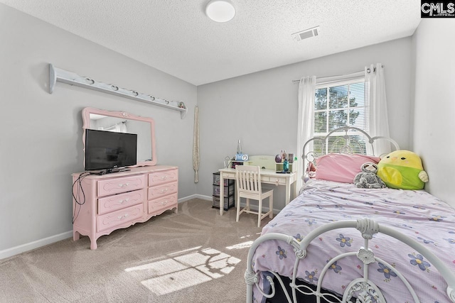 218 Founders Ridge Rd, Columbia, SC 29229 - bedroom with light colored carpet and a textured ceiling