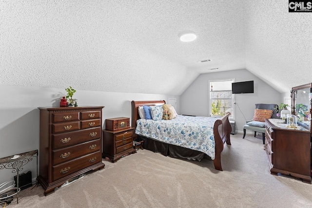 218 Founders Ridge Rd, Columbia, SC 29229 - bedroom with a textured ceiling, carpet floors, and vaulted ceiling