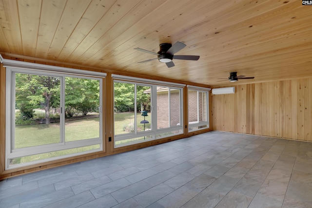 2432 Bermuda Hills Rd, Columbia, SC 29223 - unfurnished sunroom featuring an AC wall unit and healthy amount of natural light