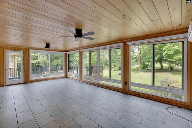 2432 Bermuda Hills Rd, Columbia, SC 29223 - unfurnished sunroom featuring plenty of natural light, wood ceiling, and tile patterned floors