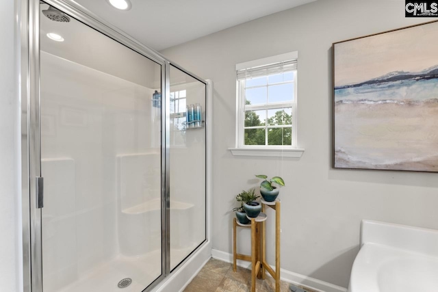 34 Riesling Ct, Lugoff, SC 29078 - full bathroom with a shower stall and recessed lighting