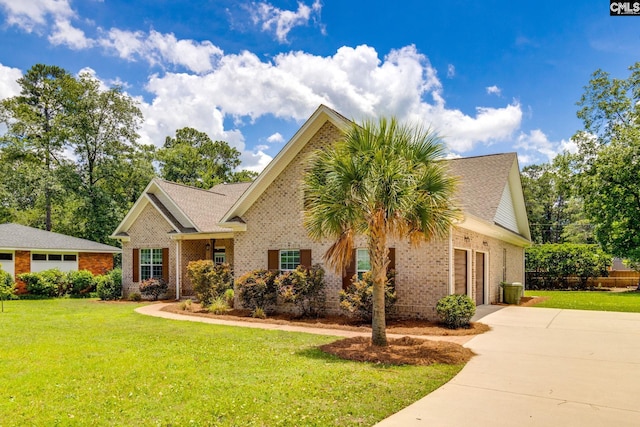 6150 Crabtree Rd, Columbia, SC 29206 - view of front of property with driveway, brick siding, and a front yard