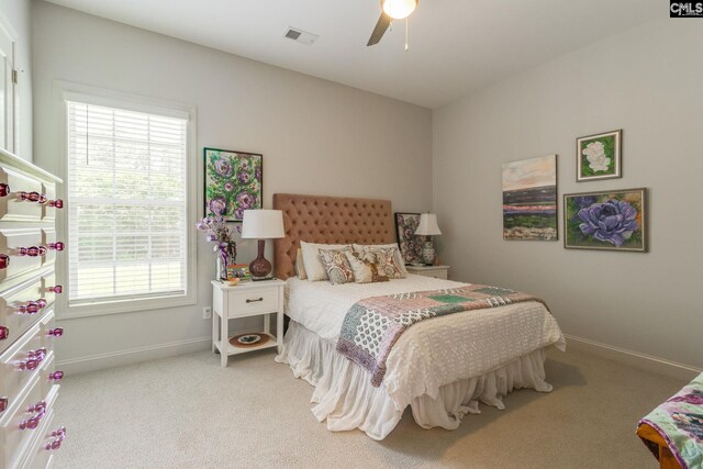 6150 Crabtree Rd, Columbia, SC 29206 - bedroom featuring carpet and a ceiling fan