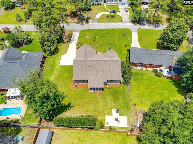 6150 Crabtree Rd, Columbia, SC 29206 - aerial perspective of suburban area with a pool