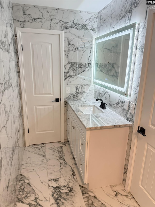 1341 Sanford Rd, Columbia, SC 29206 - bathroom featuring marble finish flooring and vanity