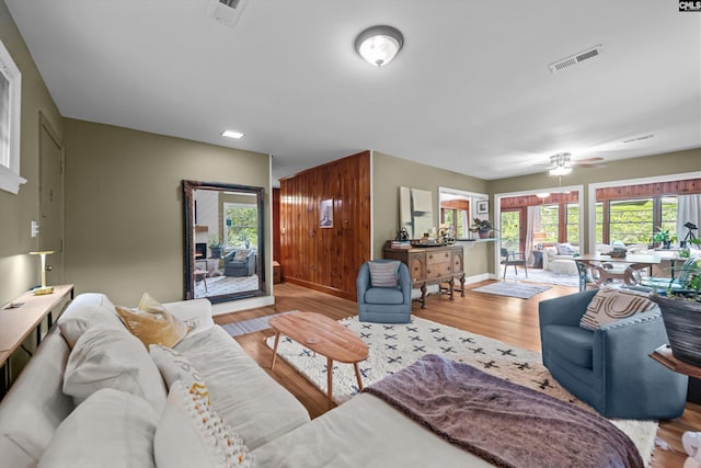 110 Summerlea Dr, Columbia, SC 29203 - living area featuring wood finished floors and ceiling fan