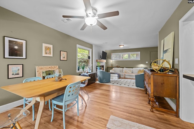 110 Summerlea Dr, Columbia, SC 29203 - dining space featuring healthy amount of natural light, light wood-style floors, and a ceiling fan