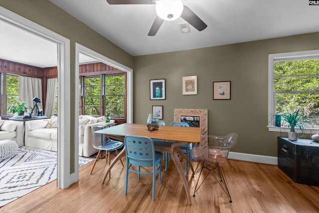 110 Summerlea Dr, Columbia, SC 29203 - dining space with a ceiling fan and light wood-style flooring
