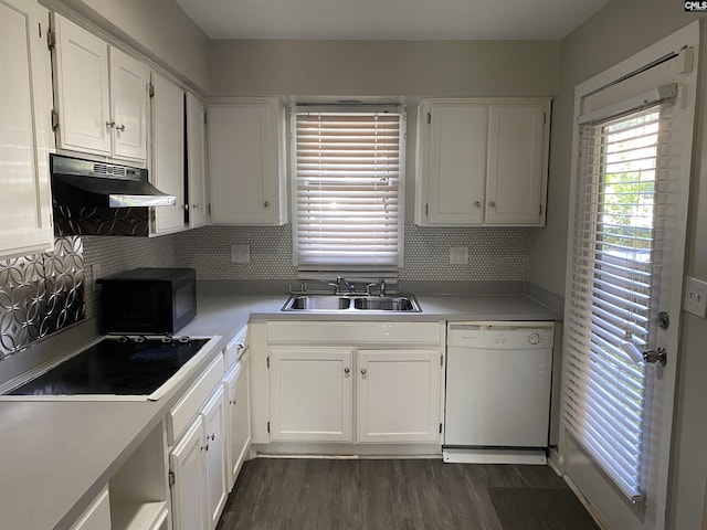 361 Hickory Hill Dr, Columbia, SC 29210 - kitchen with black appliances, white cabinets, and light countertops