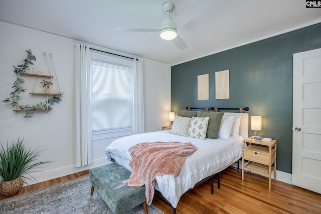 39 Downing, Columbia, SC 29209 - bedroom featuring wood finished floors and a ceiling fan