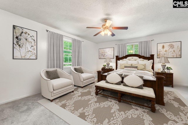 2027 Tucker Rd, Hopkins, SC 29061 - bedroom featuring carpet, a textured ceiling, and a ceiling fan