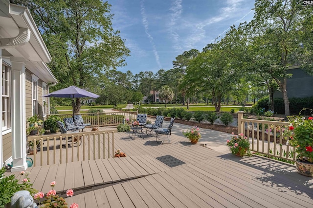 8 Sand Spur Rd, Columbia, SC 29223 - deck featuring view of scattered trees