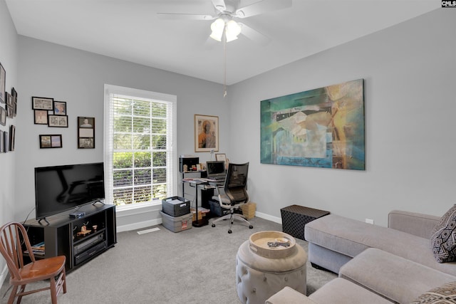 8 Sand Spur Rd, Columbia, SC 29223 - carpeted office space featuring baseboards and a ceiling fan