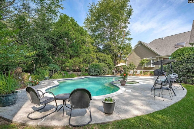8 Sand Spur Rd, Columbia, SC 29223 - view of swimming pool featuring a patio area and a pool with connected hot tub