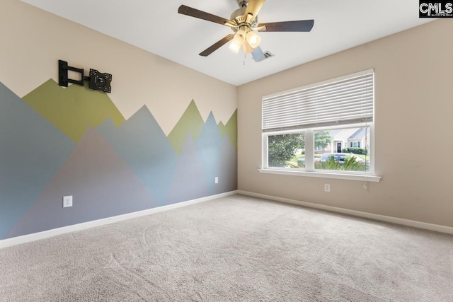 422 Drooping Leaf Rd, Lexington, SC 29072 - spare room featuring a ceiling fan and carpet