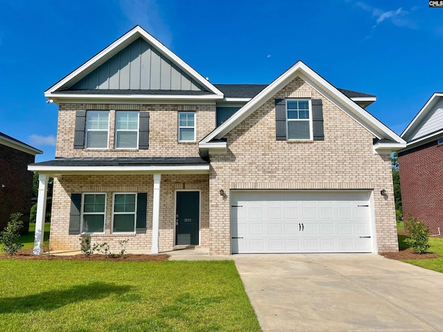 1958 Castlerock Dr, Sumter, SC 29153 - craftsman-style home with brick siding, concrete driveway, and board and batten siding