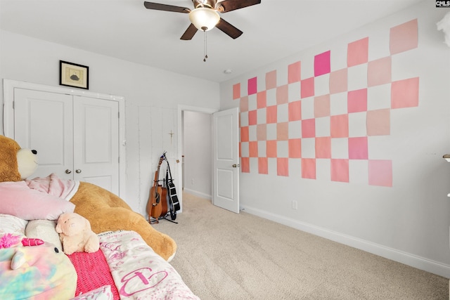 214 Chapin Brook Ct, Chapin, SC 29036 - carpeted bedroom featuring a closet and a ceiling fan