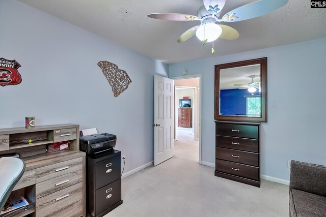 4 Beckworth Ct, Irmo, SC 29063 - office space featuring a ceiling fan and light colored carpet